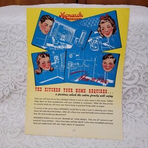 Vintage 1960s Monarch Ranges Advertising Booklet Iron‎ Range Co Beaverdam Wi